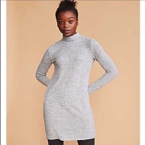 Lou & Grey Striped Brushmarl Turtleneck Dress